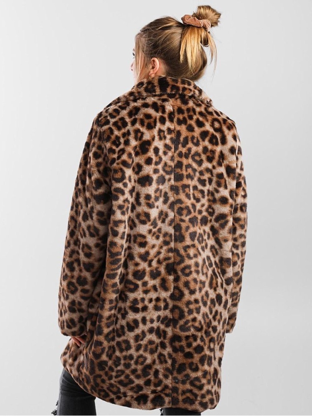 HYFVE Leopard Print Teddy Coat - Brown - Picture 2 of 7
